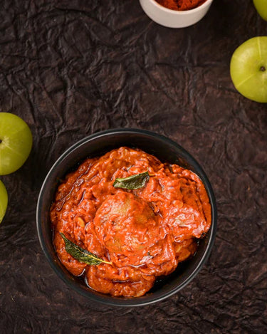Usirikaya Pachadi - Authentic Andhra Gooseberry Pickle Homemade Style