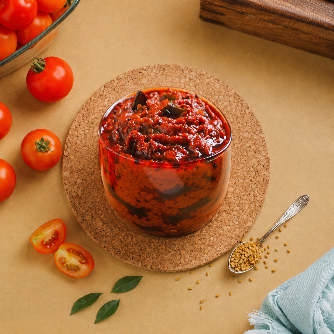 Tomato Pickle - Authentic Andhra Tomato Pachadi Homemade Style